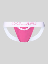 Jockstrap o kroju slim fit z wyhaftowanym logo model 'Fun' od WOH - 7