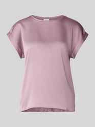 Blusenshirt aus Satin mit Rundhalsausschnitt Modell 'ELLETTE' von Vila Pink - 11