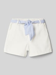 Regular Fit Jeansshorts mit Bindegürtel Modell 'gala' von Mango - 43