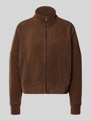 Sweatjacke in Ripp-Optik mit Eingrifftaschen von GUESS Jeans - 10