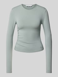 Bluzka z długim rękawem i wyhaftowanym logo od Calvin Klein Jeans Zielony - 40