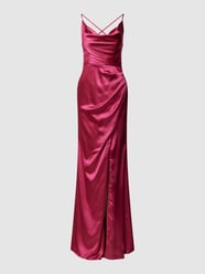 Abendkleid mit Wasserfall-Ausschnitt von Luxuar Pink - 46