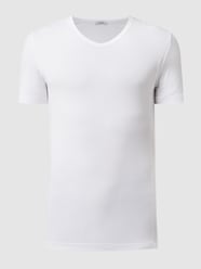 T-shirt van lyocellmix van Huber Bodywear Wit - 47