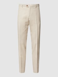 Slim Fit Chino mit Hahnentrittmuster Modell 'Paco' von CG - Club of Gents Beige - 22