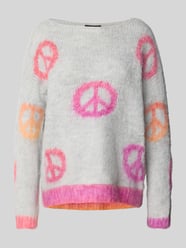 Sweter z dzianiny z obniżonymi ramionami od miss goodlife - 47