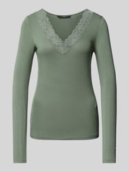 Top met lange mouwen en kant, model 'ROSA' van Vero Moda Groen - 6