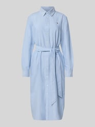Hemdblusenkleid mit Bindegürtel und Logo-Stitching von Polo Ralph Lauren - 37