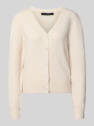 kardigan rozpinany o kroju regular fit z dekoltem w serek model 'DOFFY' od VERO MODA - 4