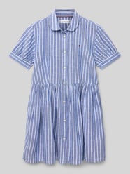 Knielanges Hemdblusenkleid mit Logo-Stitching von Tommy Hilfiger Teens - 1