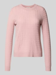 Sweter z dzianiny z czystego kaszmiru od Christian Berg Woman Fuksjowy - 19