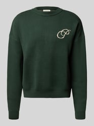 Oversized gebreide pullover met labelprint van PROHIBITED - 15