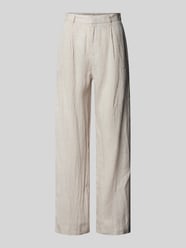 Regular Fit Leinenhose mit Bundfalten Modell 'DENISE' von Gina Tricot Beige - 30