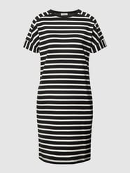 Knielanges Kleid mit Streifenmuster von s.Oliver RED LABEL Schwarz - 34