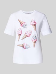 T-shirt z nadrukiem z motywem i okrągłym dekoltem od Rich & Royal - 30