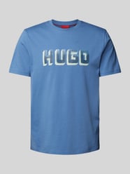 T-Shirt mit Label-Print Modell 'Daqerio' von HUGO Türkis - 36