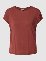 T-shirt met ronde hals, model 'PLAIN' van Vero Moda Bruin - 40