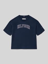 męski t-shirt o kroju regular fit z czystej bawełny od Tommy Hilfiger Teens - 30
