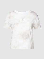 T-shirt z efektem batiku model ‘TIE DYE BABY’ od Calvin Klein Jeans Beżowy - 28