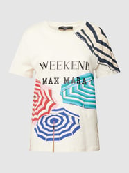 T-Shirt mit Label-Print Modell 'MURANO' von Weekend Max Mara Beige - 18