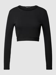 Cropped Longsleeve mit Rundhalsausschnitt Modell 'NIKITA' von Only Schwarz - 26