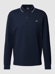 Koszulka polo z wyhaftowanym logo od Paul & Shark Niebieski - 4