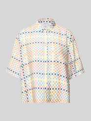 relaxed fit blouse van viscosemix in all-over look van Jake*s Casual - 31
