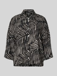 Bluzka koszulowa o kroju relaxed fit z wiskozy model ‘Fiana palm leaves’ od OPUS - 6