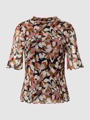 Blusenshirt mit Allover-Muster von s.Oliver BLACK LABEL Orange - 34