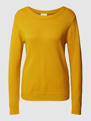 Gebreide pullover met ronde hals, model 'Viril' van Vila Geel - 23