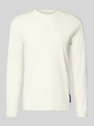 Regular fit shirt met lange mouwen van geribde katoenmix van Tom Tailor Denim - 10