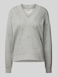 Sweatshirt mit Ziersteinbesatz Modell 'Nice' von FREE/QUENT Grau - 1