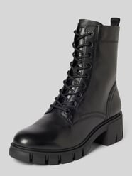 Veterboots van leer met siernaden van Tamaris - 34