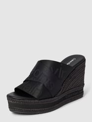 Wedges mit Label-Print von Calvin Klein Jeans Grau / Schwarz - 19