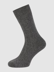 Socken mit Kaschmir-Anteil Modell 'Lhasa'  von Falke Grau - 22