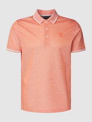 Poloshirt met logostitching, model 'Melange' van Paul & Shark Oranje - 40