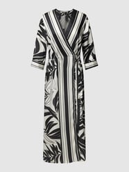 Kimono met all-over motief, model 'DIVISA' van Pennyblack Zwart - 24