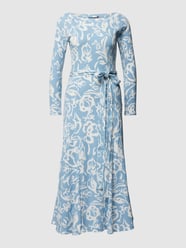 Midi-jurk met all-over motief van Polo Ralph Lauren Blauw - 15