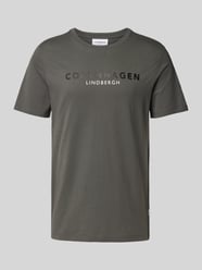 T-Shirt mit Label-Statement-Print von Lindbergh Grau - 32