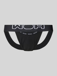 Jockstrap o kroju slim fit z wyhaftowanym logo model 'Fun' od WOH - 4