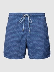 Badehose mit Allover-Print Modell 'NODI NAUTICI' von Zeybra Blau - 20
