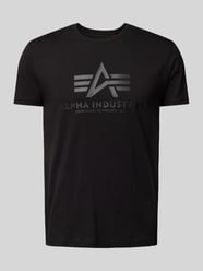 T-Shirt mit Label-Print von Alpha Industries Schwarz - 25