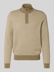 Regular fit schipperstrui van een mix van scheerwol en katoen, model 'HETTORE' van BOSS Beige - 9