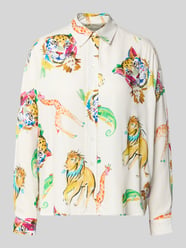Regular fit overhemdblouse van pure viscose van Milano Italy - 45