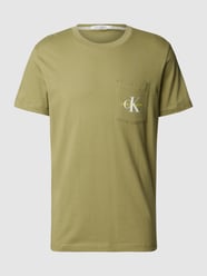 T-Shirt mit Logo-Print von Calvin Klein Jeans Grün - 46