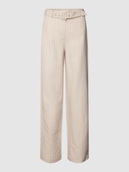 Stoffhose mit Streifenmuster von Christian Berg Woman Beige - 12