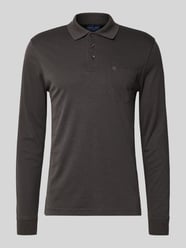Regular fit poloshirt in design met lange mouwen van Christian Berg Men - 16