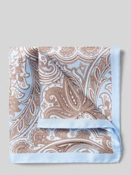 Seideneinstecktuch mit Paisley-Muster von Verugia Blau - 46