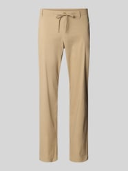 Slim fit broek met tunnelkoord, model 'LERO' van SELECTED HOMME Beige - 16