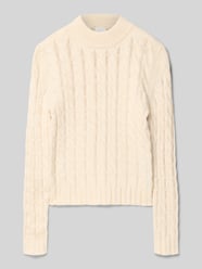 Sweter z dzianiny o kroju regular fit ze wzorem ze ściegu warkoczowego od s.Oliver RED LABEL - 27