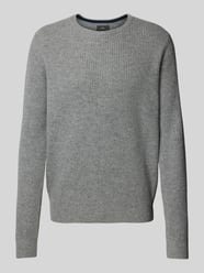 Gebreide pullover met ronde hals van Fynch-Hatton Grijs / zwart - 41